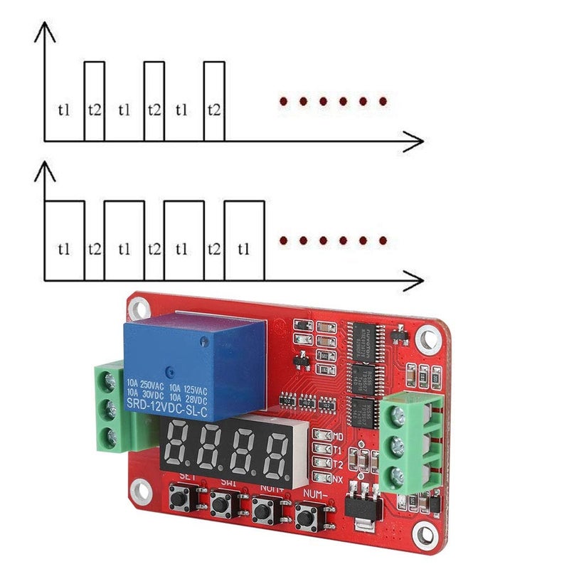 ZERONE FRM01 Multifunction Infinite Loop Timing Self-Lock Relay Cycle Timer Module Automation Delay - Image 3